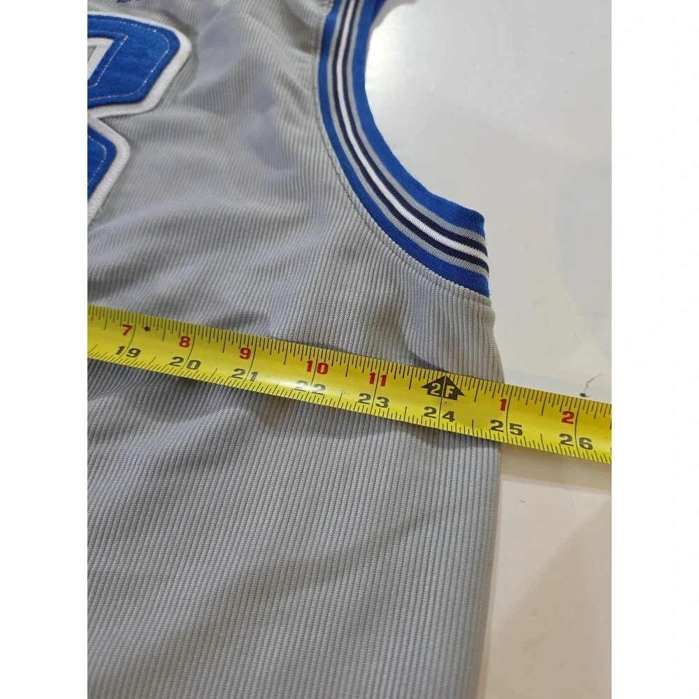 Vtg‎ Air Jordan Jumpman Mesh Basketball Jersey Shirt Gray Blue Y2K Nike Mens XL
